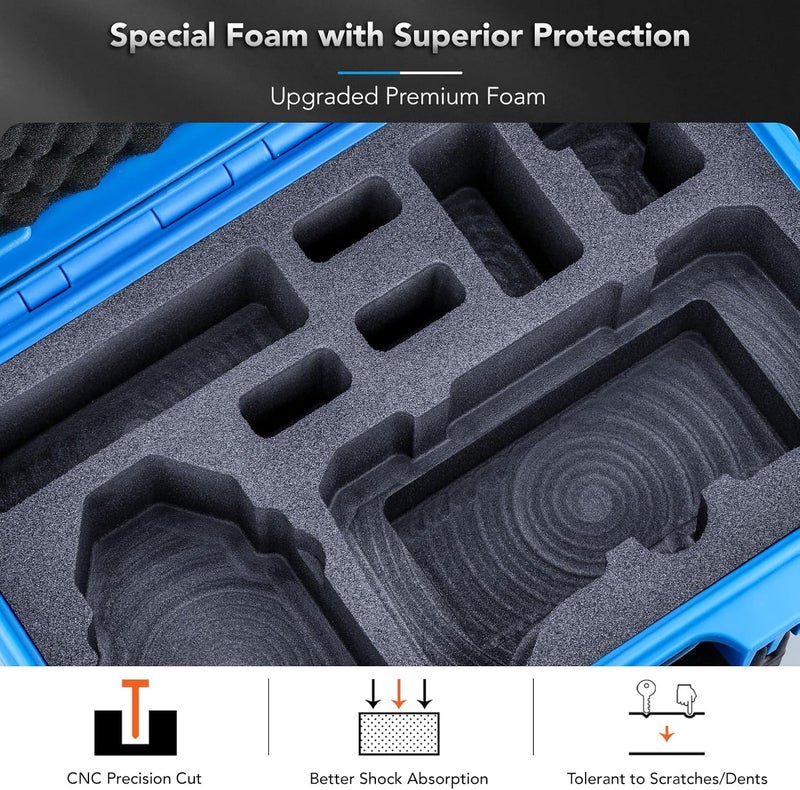 Lykus Titan AM100 Waterproof Hard Case for Potensic Atom 2/Atom 3-Axis/Atom SE/Atom LT Fly More Combo, Support up to 7 Batteries [CASE ONLY] - Image 4
